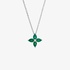 Emerald flower cross pendant