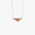 Colorful pink gold pendant with tourmaline