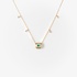 Gold spuare shape pedant with emerald