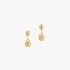 Dangle bezel earrings with yellow diamonds
