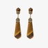 Earrings in pink gold 18k,with tiger eye stones,and brown diamonds.