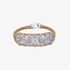 Van Den Abeele bracelet ''OLINDA'' brass color with amethyst stones