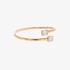 Bangle bracelet in pink gold  with diamonds.