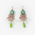 Fashionable earrings made of semi-precious stones and silver clasp