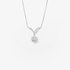 White gold pointy pendant with a diamond flower
