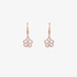 Pink gold flower earrings