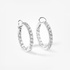 Stunning white gold diamond hoops