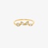 Gold ring with baguette diamonds