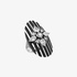 White gold diamond ring with black rhodium details