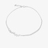 White gold tennis necklace with pear cut diamonds