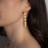 Fashionable silver gold plated earrings