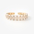 The gold white enamel bangle