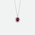 pendant with pear ruby and diamonds
