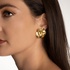 Earrings There Goes the Flower of Amália in Gold Plated Silver