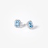Λευκόχρυσα σκουλαρίκια με μπλε τοπάζ και διαμάντια