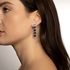 Long sapphire invisible earrings