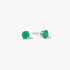 White gold round emerald studs