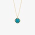 Gold flower necklace with turquoise