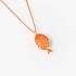 Big fish pendant with orange enamel