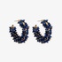Fashionable gold plated earrings with synthetic stones