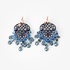 Fashionable earrings made of semi-precious stones and silver clip