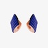 Fashionable wings earrings with lapis stone and diamonds