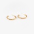 Gold hoops with X marks with diamonds