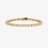 Invisible yellow gold tennis bracelet