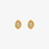 Yellow Gold Diamond Halo Stud Earrings