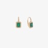 Gold emerald clusters with diamonds