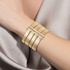 Impressive gold cuff bracelet with diamonds