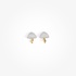 Tiny mushroom studs with diamonds