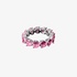 Chiara Ferragni ολόβερο δαχτυλίδι με ροζ καρδιές από ατσάλι