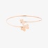 Pink gold bangle bracelet with butterflies