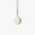 Monica Rich Kosann round  locket with white enamel with sapphire