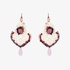 Fashionable earrings with semi-precious stones and silver clasp