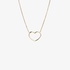 Gold outline heart pendant