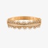 Pink gold bangle bracelet with diamonds