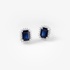 Classic square rosette earrings with sapphires and diamonds