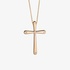 Long and thin gold cross with diamonds