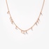 Thin pink gold chain necklace with round fullcut diamonds