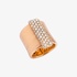 Pink gold ring with diamonds