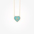 Turquoise heart pendant with boy