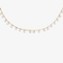 gold necklace with diamond drops