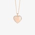 Pink gold heart pendant with diamonds