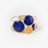 Fashionable silver bracelet with lapis stone