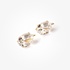 Oval white topaz gold earrings