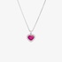 White gold ruby heart necklace