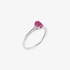 White gold ring with ruby