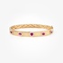 Gold bangle with multy shapes rubies